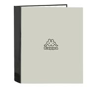 KAPPA GREY - Cartella a 4 anelli, ideale per bambini di diverse età, comoda e versatile, qualità e resistenza, 27 x 6 x 33 cm
