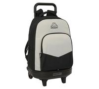 KAPPA GREY - Zaino grande con ruote, compatto, rimovibile, ideale per bambini di diverse età, comodo e versatile, qualità e resistenza, 33 x 22 x 45 cm