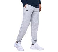 Kappa I Pantaloni da jogging da uomo in tessuto felpato I per lo sport e il tempo libero e il fitness I vita con coulisse | nei colori grigio, nero e taglie S, M, L, XL, XXL e XXXL, grigio., XL