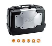 KAPPA - KGR46 GARDA valigia MONOKEY nera con cover alluminio laterale 46 litri