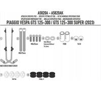 Kappamoto Kit attacco parabrezza A5620AK per Kappa 104AK Vespa GTS 125/300, GTS 125/300 Super (23)