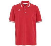 Kappa LOGO MALTAX 5 MSS POLO UOMO PIQUET COTONE T-SHIRT MAGLIA REGULAR 302MX50 Taglia L Colore principale Red Dk-White