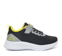 Kappa Logo Rostie Ev Kid Scarpe basse comode ed eleganti, colore nero e neon lime, taglia 34