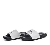 Kappa Logo Steeve, Sandali a Ciabatta Unisex-Adulto, White-Black, 39 EU