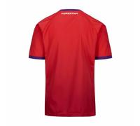 Kappa - Maglia Gara Kombat™ 2025 ACF Fiorentina da Uomo in Tessuto Riciclato con Collo a V, Dettagli in Transfer e Tecnologia Hydro-Way, Regular Fit, Rosso, Taglia M