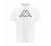 Kappa Maglietta da Uomo con Logo Cromen, Bianco, XL