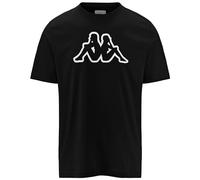 Kappa Maglietta da Uomo con Logo Cromen, Nero, S
