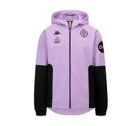 Kappa MEQUOZIP Real Valladolid | Felpa da Allenamento per Comfort e Stile | Colore: Violet Sheer/Black/Sponsor | Progettato per Atleti | L