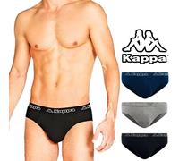 KAPPA PACCO DA 6 MUTANDE DA UOMO BRIEFS COTONE ELASTICIZZATO 3 COLORI K1111