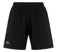 Kappa - Pantaloncini da Uomo in Jersey con Tasche Laterali, Regular Fit e Logo Omini Ricamato a Contrasto, Colore Nero, Taglia S