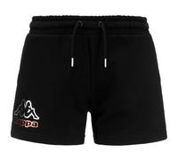 Kappa - Pantaloncini Sportivi, Donna, Nero, Cotone, Palestra, Logo Fellina, Taglia: 2XL