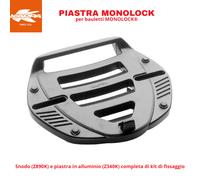 Kappa Piastra MONOLOCK® in alluminio con Kit Fissaggio per Bauletti MONOLOCK®