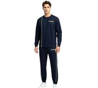 Kappa Pigiama Uomo Cotone Lungo - Pigiama Uomo Cotone Leggero Estivo Manica Lunga (IT, Testo, L, Regular, Regular, 26108 Navy)