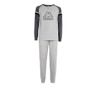 Kappa Pigiama Uomo Primaverile Manica Lunga in Cotone - XXL, Grigio