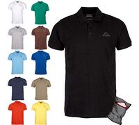 Kappa Polo Classico Edizione ZiATEC con pratica borsa per il bucato | Camicia da golf a manica corta basico, molti pacchetti in diversi colori, dimensione:XL, colore:1 x asfalto / grigio