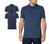 Kappa - Polo da uomo “VENIST” in confezione da 2 pezzi, M - 5XL, con logo stampato, a maniche corte, per sport, tempo libero e ufficio, Blu, XXXL