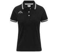Kappa polo maniche corte da donna in cotone nero da fitness | Kappa M