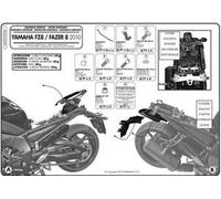 KAPPA PORTABAGAGLI CENTRALE YAMAHA FZ8 / FAZER 8 800 (10-15) (SENZA PIASTRA)