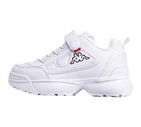 Kappa Rave Nc Kids Scarpe da Ginnastica Basse Unisex - Bambini e ragazzi, Nero (White), 27 EU