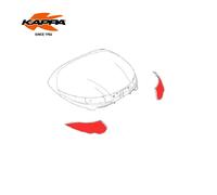 KAPPA Ricambio Set Catadiottri Rossi Per Bauletto K56N