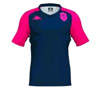 Kappa Rugby - Maglia da allenamento Stade Francese Paris Marine e Rosa, blu/rosa, M