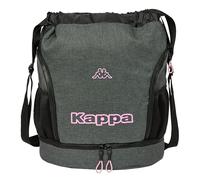 KAPPA SILVER PINK - Zaino sacco, zaino, ideale per bambini di diverse età, comodo e versatile, qualità e resistenza, 34 x 15 x 43 cm, colore grigio melange, grigio melange, Estándar, Casual