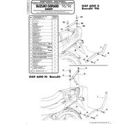 KAPPA SUPPORTO BAGAGLIAIO CENTRALE SUZUKI GSF 600 BANDIT/S '96-99