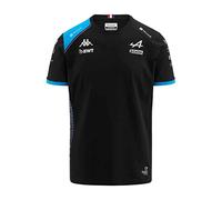 Kappa T-Shirt Amiry BWT Alpine F1 Team Ufficiale Formula 1, Nero , L
