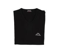Kappa T-Shirt da Uomo Art. K1311 in Cotone Elasticizzato con Scollo a V (XXL, Nero)