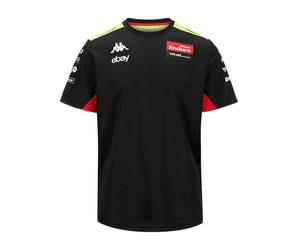 Kappa T-Shirt Gara MOD. AMIRYMONE Ufficiale VR46 Racing Team Rossi Moto GP Maglia Piloti Bezzecchi e di Giannantonio (IT, Testo, XXL, Regular, Regular, Nero)