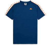Kappa Coen Slim 222 Fascia Tee Maglietta Tecnica Comoda ed Elegante, Colore Blu Dk e Arancione, Taglia XL