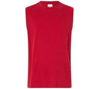 Kappa - T-Shirt Smanicata da Uomo in Jersey, Regular Fit con Logo Omini Ricamato a Contrasto sul Petto, Rosso, Taglia S