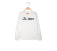 Kappa Tshirt girocollo a maniche lunghe da ragazzo con logo - bianco