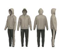 Kappa - Tuta, Uomo, Beige, Cotone, Sportivo. Logo Glomeri, Taglia: M