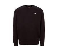 Kappa Vauke - Felpa unisex in cotone, per lo sport e il tempo libero, nei colori blu, grigio, nero, nelle taglie S, M, L, XL e XXL, Nero , M