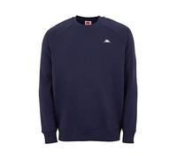 Kappa Vauke - Felpa unisex in cotone, per lo sport e il tempo libero, nei colori blu, grigio, nero, nelle taglie S, M, L, XL e XXL, Blu, S