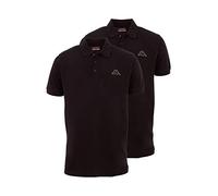 Kappa - Venist Polo da uomo con logo stampato - Polo basica a maniche corte per sport, tempo libero e ufficio, 19-4006-caviale, S