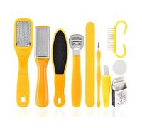 KAPPDE 10 in 1 strumenti professionali per pedicure pedicure set tavola sfregamento piede rettifica piede pelle morta pedicure strumento esfoliante per la cura della pelle del piede