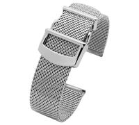 KAPPDE Cinturino in maglia intrecciata in acciaio inossidabile da 20 mm, 21 mm e 22 mm, adatto per cinturino solido per orologio IWC Le Petit Prince Mark 18 Portofino(22mm)