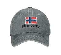 Kappe Herren Basecap Damen Verstellbar Cappy Baseballkappe Baseball cap Hut mit Norwegen Flagge Atmungsaktiv für Sport Klassische Fußballspiel