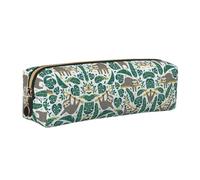 KAPPTYY Adorabile astuccio in pelle con stampa bradipo con cerniera, grazioso astuccio per penne per ragazzi e ragazze, forniture per il rientro a scuola, Oro, Taglia unica, Astuccio per trucchi