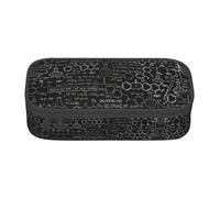 KAPPTYY Astuccio 3D originale ad alta capacità con illustrazione astratta di scienza chimica, grande scatola portapenne, organizer portatile per adulti, Nero , Taglia unica, Organizer per borse