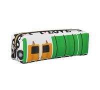 KAPPTYY Astuccio in pelle con cerniera, con stampa I Love Garbage Trucks, grazioso astuccio per penne per ragazzi e ragazze, forniture per il rientro a scuola, Oro, Taglia unica, Astuccio per trucchi