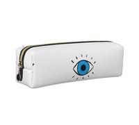 KAPPTYY Astuccio in pelle con stampa Evil Eye con cerniera, grazioso astuccio per penne per ragazzi e ragazze, forniture per il rientro a scuola, Oro, Taglia unica, Astuccio per trucchi