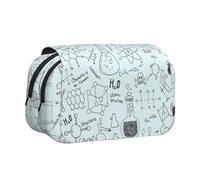 KAPPTYY Astuccio per matite con stampa chimica, pratica scatola portaoggetti per penne o pennarelli ad acquerello, Nero , Taglia unica, Organizer per borse