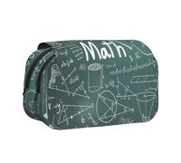 KAPPTYY Astuccio per matite con stampa di parole e lezioni di matematica, pratica scatola portaoggetti per penne o pennarelli ad acquerello, Nero , Taglia unica, Organizer per borse
