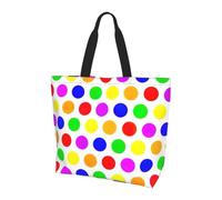 KAPPTYY Bella borsa a tracolla stampata a pois per le donne grande borsa riutilizzabile tote bag borsa alla moda per viaggi shopping