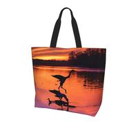 KAPPTYY Borsa a tracolla stampata con anatre selvatiche da caccia per le donne grande borsa riutilizzabile tote bag borsa alla moda per viaggi shopping