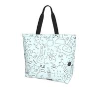 KAPPTYY Borsa a tracolla stampata con stampa chimica per le donne grande borsa riutilizzabile Tote Bag Borsa alla moda per lo shopping di viaggio