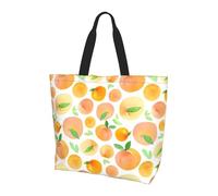 KAPPTYY Borsa a tracolla stampata pesca per le donne grande borsa di totalizzatore riutilizzabile borsa alla moda per lo shopping di viaggio